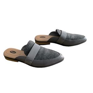 Dr. Scholl’s Exact Mule Slip On Pointed Toe Gray size 7.5
